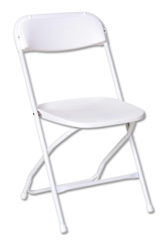 White Plastic Folding Chairs (inside/outside)