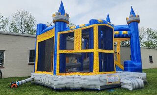 Orange Crush 5 in 1 Combo Bounce House with Dry/Water Slide