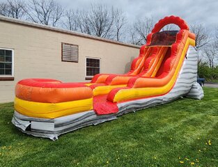 18' Fire Red Marble Water Slide