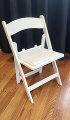 Kid's White Resin Padded Chair