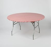 Kwik Cover Red Gingham 60" Round Table cover