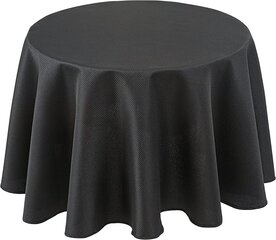 120 Inch Black Polyester Round Tablecloth