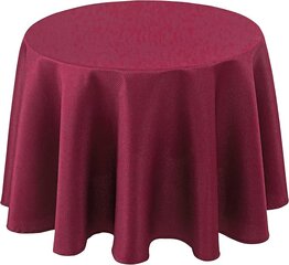 120 Inch Burgundy Polyester Round Tablecloth