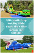 20ft Ft Caustic Drop Slide/ Shark Slip n Slide 