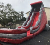 22 foot red black and gray marble waterslide