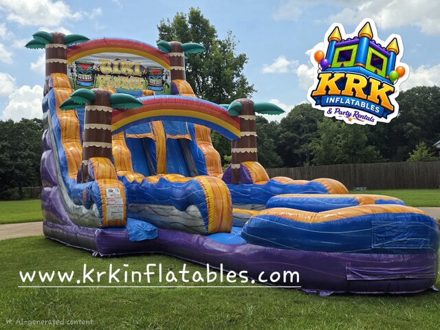 18ft Tiki Plunge Dual Lane Water Slide