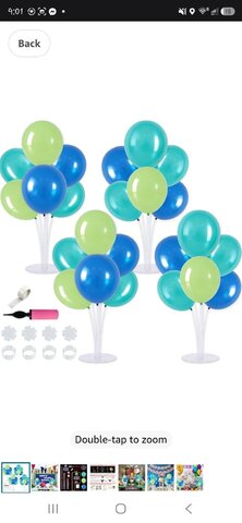 Blue Green Balloon Stands
