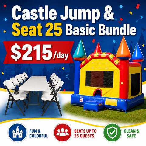 Castle Jump and Seat 25 Basic Bundle 