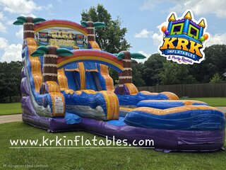 18ft Tiki Plunge Dual Lane Water Slide