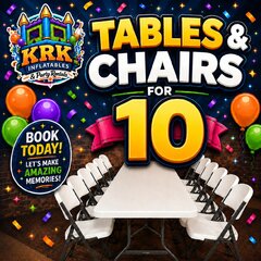 Tables & Chairs for 10 people