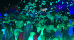 UV GLOW FOAM PARTY WITH LIGHTS AND SOUND SYSTEM SET UP
