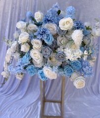 White and Blue Flower Balls