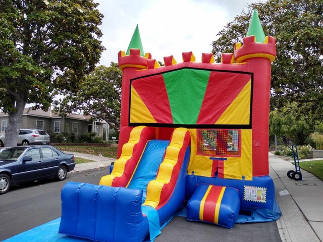 Castle Bounce House Combo And Slide Rental in Los Angeles - L.A Inflatables Rental 