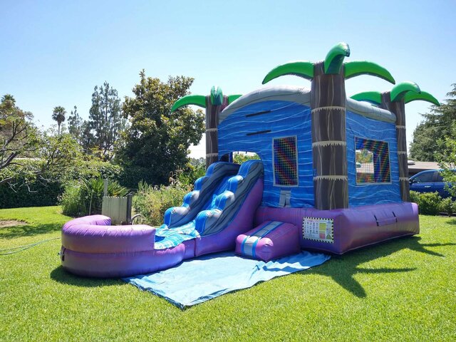 Tropical Combo Water Slide Rental in Los Angeles -  L.A Inflatables Rental 