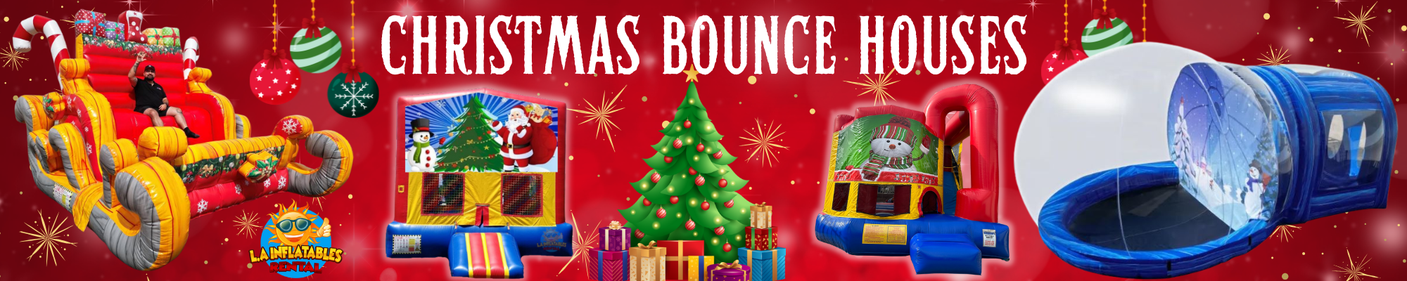 Christmas Bounce House Rental | Christmas Jumper Rental Los Angeles | Snow Globe Bounce House