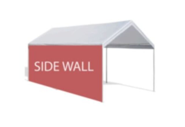 30' Solid White Side Wall