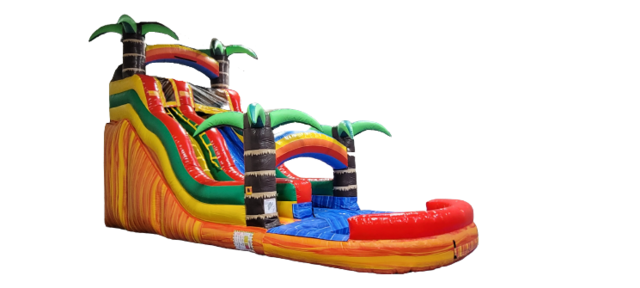 18ft Hawaiian Water Slide Rental W109