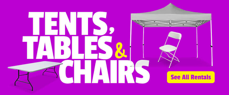 tents tables and chairs
