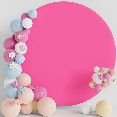 Pink 6ft Round Backdrop