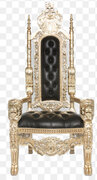 king throne chair, Black & Gold