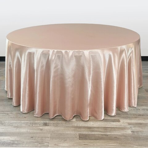 132 Round Satin Linen Blush