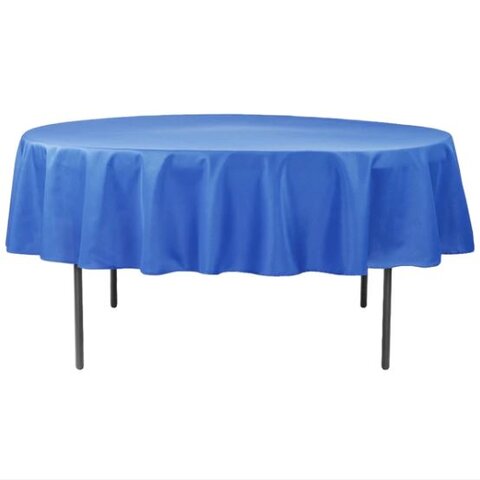 90” Round Linen - Blue