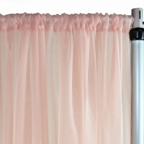Voile Sheer Drape 14 ft x 116 in Blush