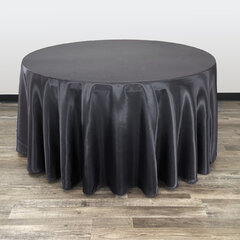 120 Satin Round Linen - Black