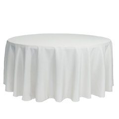 134” Round Linen - White