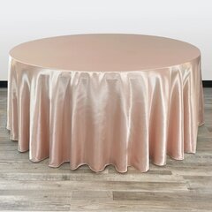 132 Round Satin Linen Blush