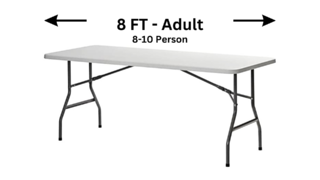 Rectangle Table 8FT (ADULT)