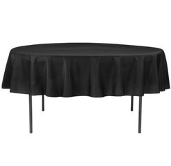 90” Round Linen - Black