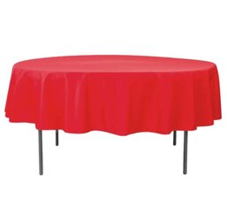 90” Round Linen - Red