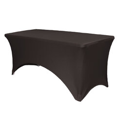 Spandex 8 ft Rectangular Table Cover Black