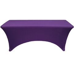 Spandex 6 ft Rectangular Table Cover Purple