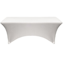 Spandex 6 ft Rectangular Table Cover White