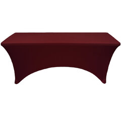 Spandex 8 ft Rectangular Table Cover Burgundy
