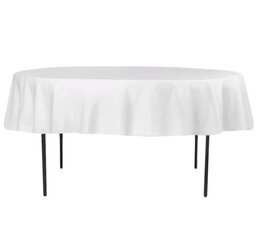 90” Round Linen - White