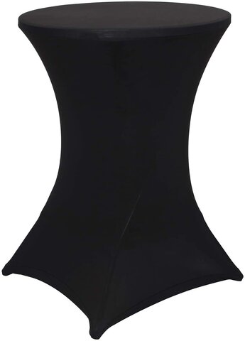 Black spandex cover for cocktail tables