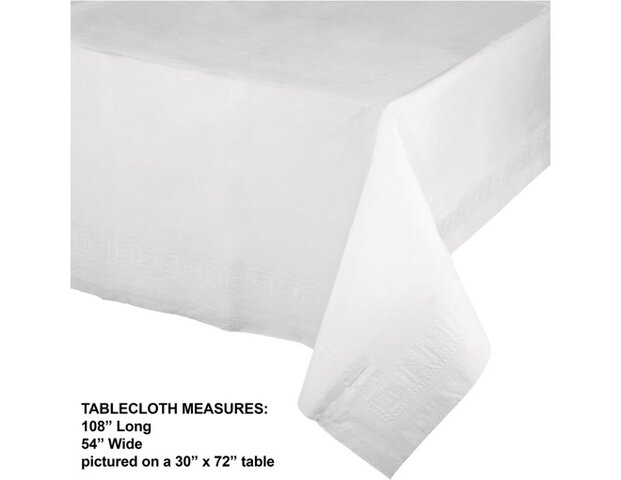 3-PLY Poly Tissue Table Cover for sale Disposable fits 6 and 8 foot tables