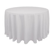 Round Polyester Tablecloths- Please select your desired Size and Color.  Two weeks lead time needed to complete your order. No cancellations or changes.  Please call me if your event is sooner and we will see about fulfilling your order.