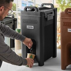 5 Gallon Black Insulated Beverage Dispenser