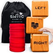 Giant Right Center Left Dice Game (All Weather) with 24 Large Chips & Carry Bag