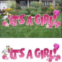 Its a Girl Yard Cards