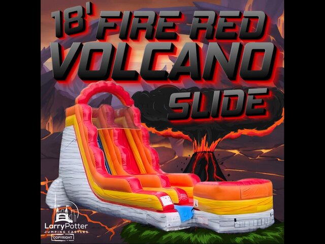 18' Fire Red Volcano Slide