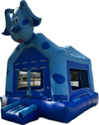 blue-dog-bounce-house