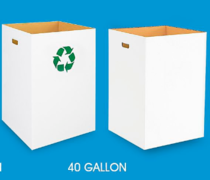 CORRUGATED TRASH CANS 40 GAL..