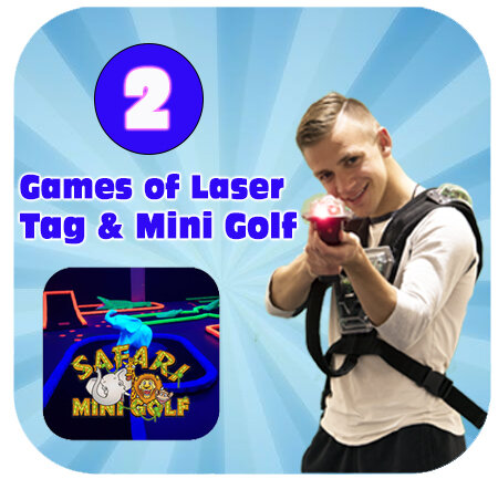 2 Games of Laser Tag and Mini Golf