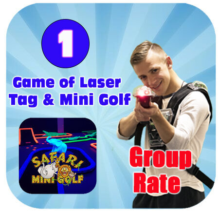 Group Rate 1 Game of Laser Tag and Mini Golf