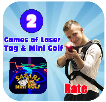 Group Rate 2 Games of Laser Tag and Mini Golf